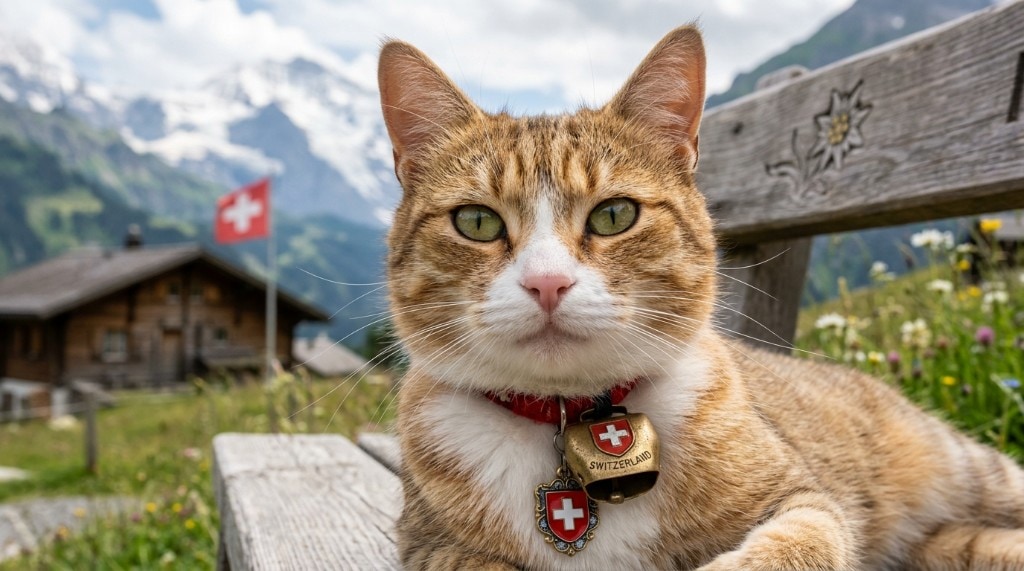 Cat in the Swiss Alps — sitter service across cantons